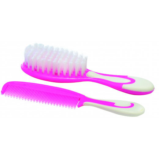 Optimal Brush And Comb Set, Pink Color