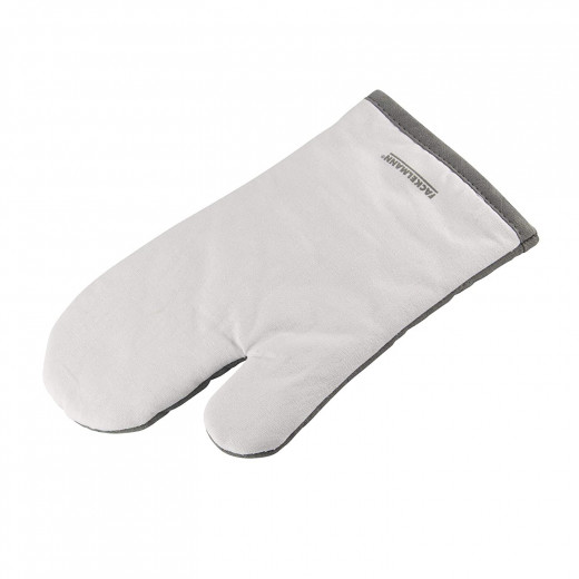 Fackelmann Cotton Oven Gloves, White and Grey Color