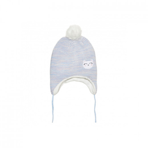 Cool Club Winter Hat With A Kitten Print, Blue