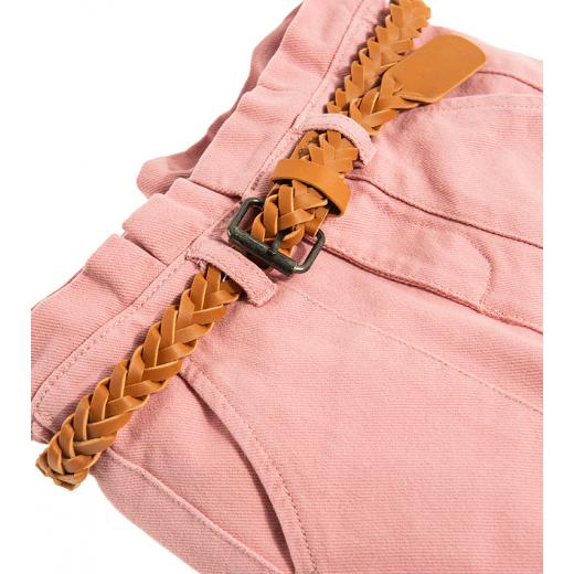 Cool Club Girls Trousers With Brown Belt, Pink Color