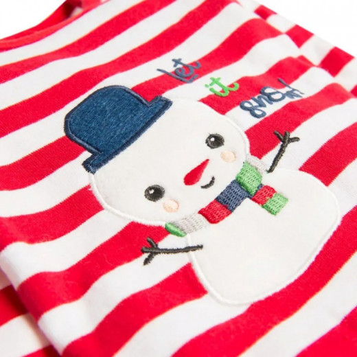 Cool Club Long Sleeve Bodysuit, Snowman Design