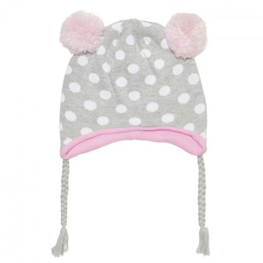 Cool Club Winter Hat With Stars Design, White Color