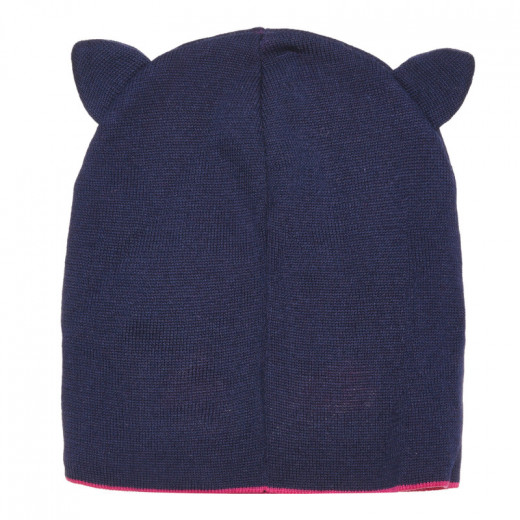 Cool Club Girls Hat, Kitten Design, Navy Color