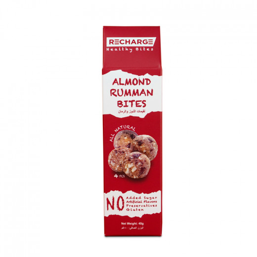 Recharge Healthy Bites Almond Rumman, 40 Gram