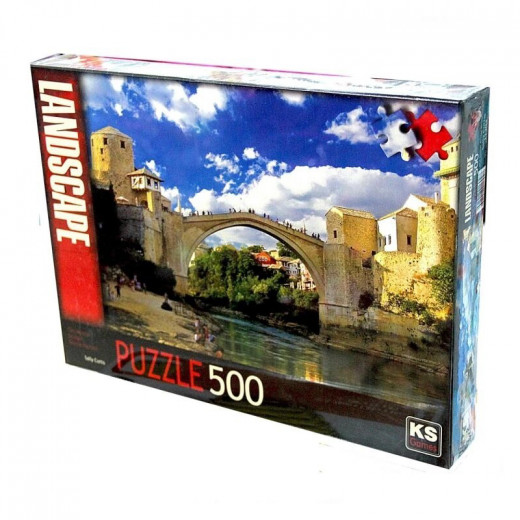 Ks Games Puzzle, Old Mostar Bridge Bosnia Design, 500 Pieces