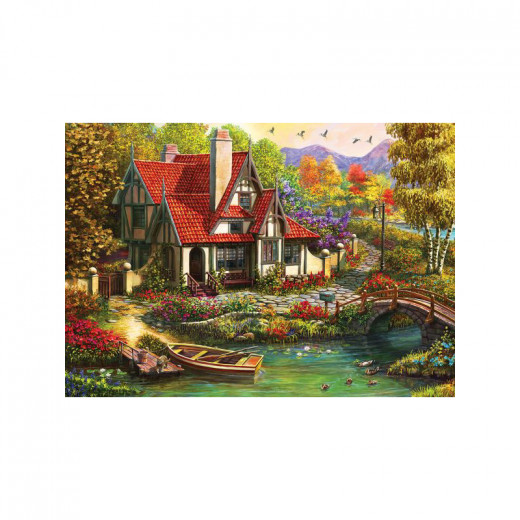 Ks Games River Side Cottage Design,1000 Pieces