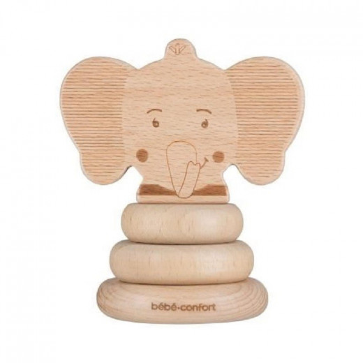 خشخيشة اطفال خشبية, بتصميم الفيل من بيبي كونفورت