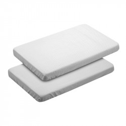 Cambrass Fitted Sheet Essentia, Grey color, 50*80Cm, 2 Pieces