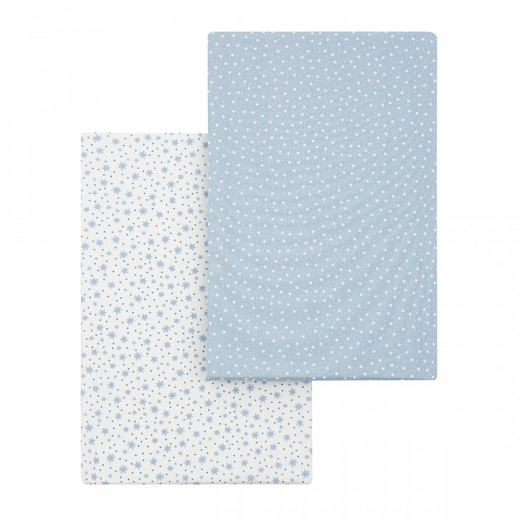 Cambrass Fitted Sheet Forest, Blue Color, 60*120Cm, 2 Pieces