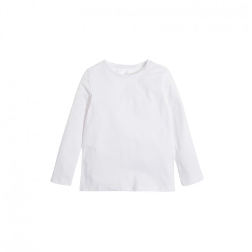 Cool Club Long Sleeves Solid Blouse, White Color