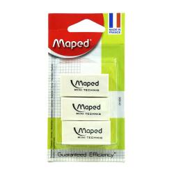 Maped Technic Eraser, White Color, 3 Pieces