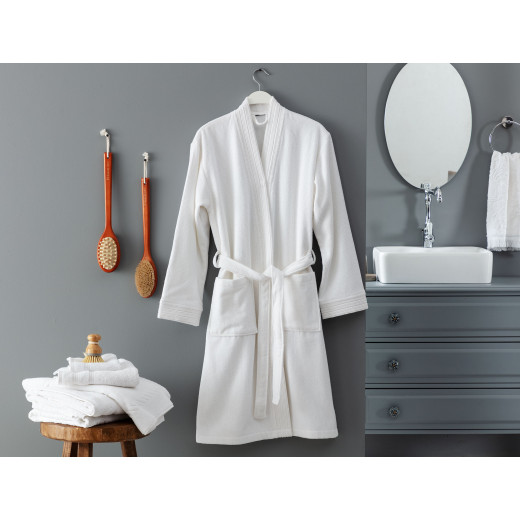 Madame Coco Kimono Bathrobe, White Color