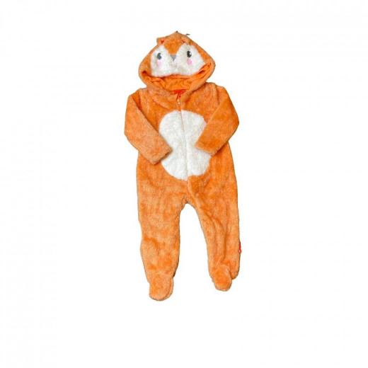 Cool Club Long Sleeve & Leg Fur Bodysuit, Orange Color