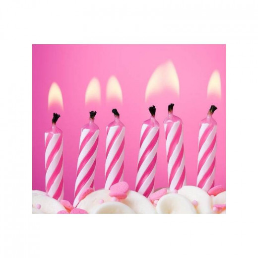 Armn Birthday Candles, Pink Color, 20 Pieces