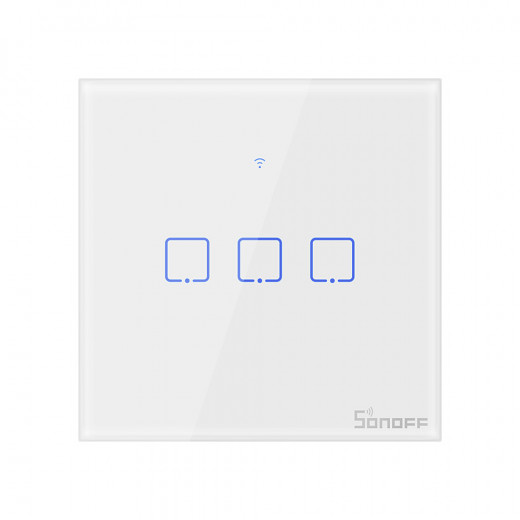 Sonoff T1EU3C  3-gang smart WiFi + RF smart wall touch light switch