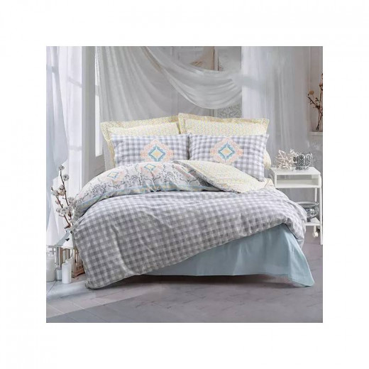 Nova Home Duvet Cover, Single /Twin Single, Light Grey Color ,3 Pieces