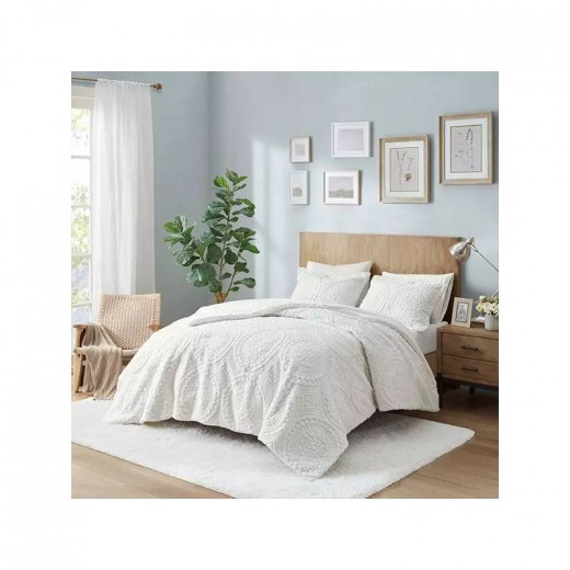 Nova Home Arya Winter Comforter Set - Single/Twin  - Ivory  4pcs