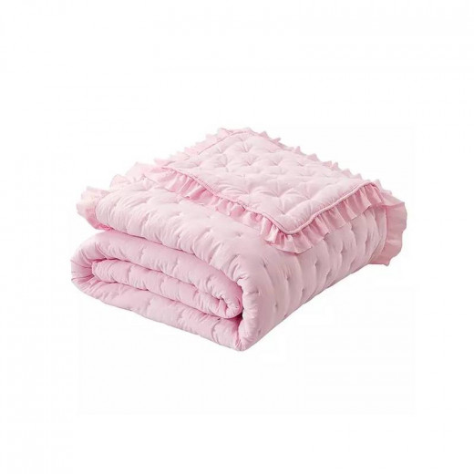 Nova Home "Mabel" Quilted Embroidery Kid's Comforter, Pink Color, Queen Size, 5 Pieces