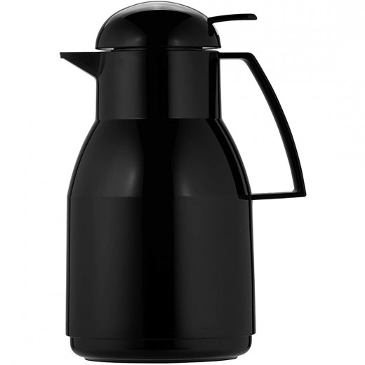 Helios Top Push Vacuum Jug, Black Color, 1L