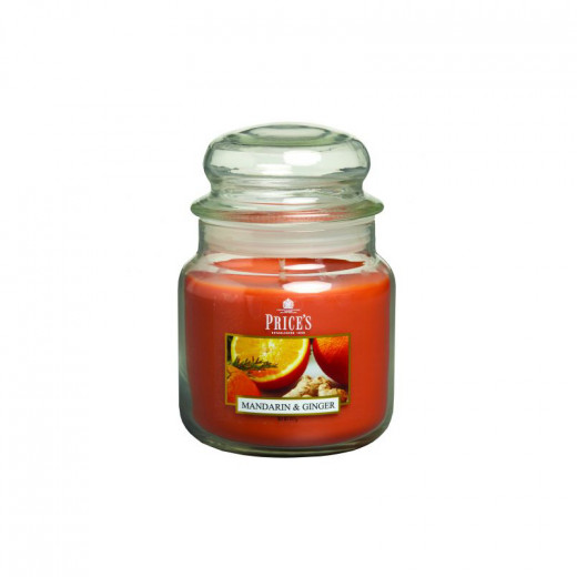 Price's Medium Scented Candle Jar With Lid, Mandarin & Ginger