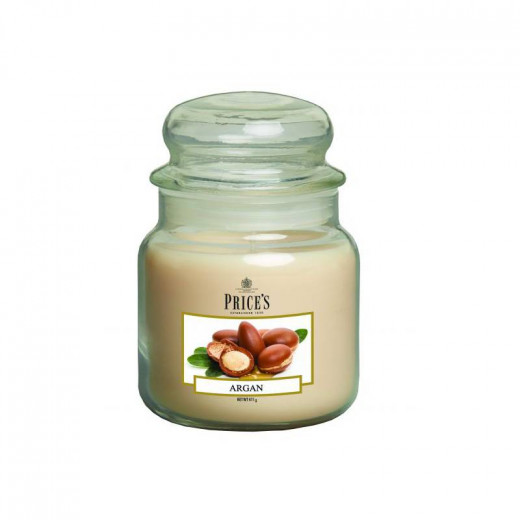 Price's Medium Scented Candle Jar With Lid - Argan