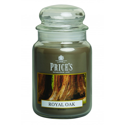 Price's Large Scented Candle Jar with Lid, Royal Oak
