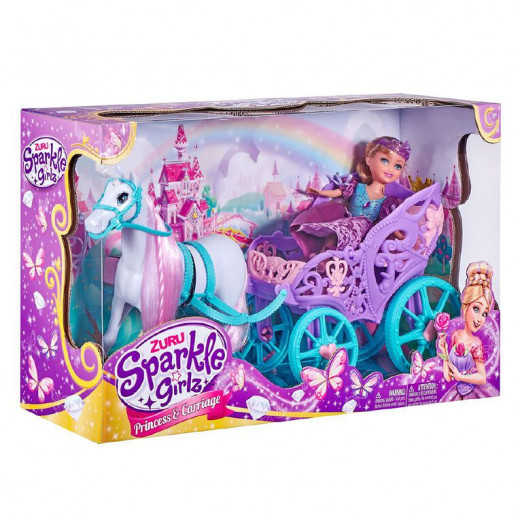 Zuru,Sparkle Girlz Funville Princess with Horse and Carriage
