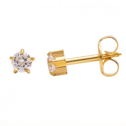 Studex Gold Plated Regular Cubic Zirconia Sterilized Ear Studs