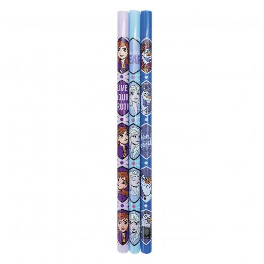 Zak Designs Kids Frozen II 3 Pack Reusable Plastic Straws in Resealable Pouch