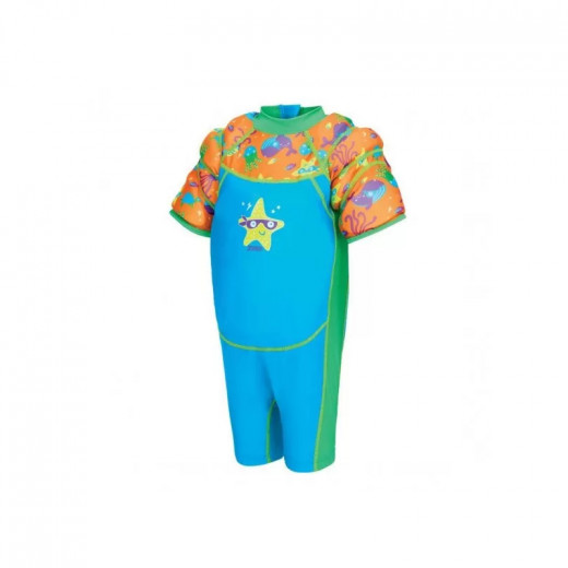 Zoggs Water Wings Float Suit, Blue & Orange