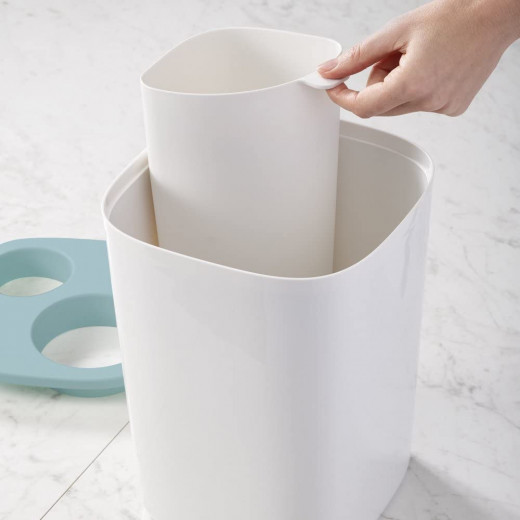 Joseph Joseph Split Bathroom Waste Seperation Bin - Grey