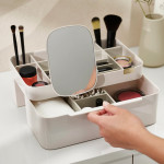 Joseph Joseph Viva Large cosmetic organiser with removable mirror - Shell