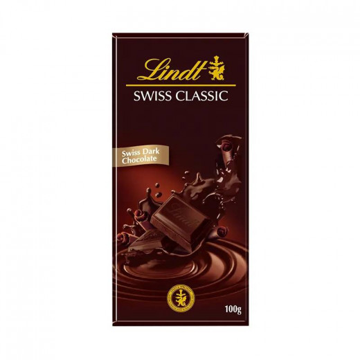 شوكولاتة سويسرية كلاسيك داكنة نقية, 12 قطعة, 100غم من ليندت