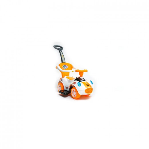 سيارة دفع و ركوب صغيرة للاطفال, باللون البرتقالي من هوم تويز