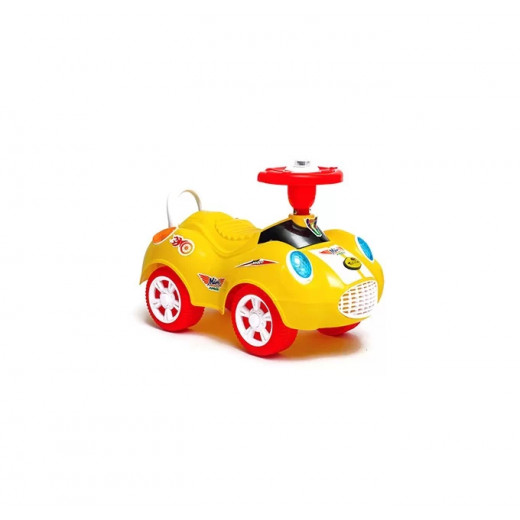 سيارة ركوب ميني كوبر جونيور للاطفال, باللون الاصفر من هوم تويز