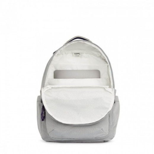 Kipling Seoul Backpack with Laptop Protection, Grey Color