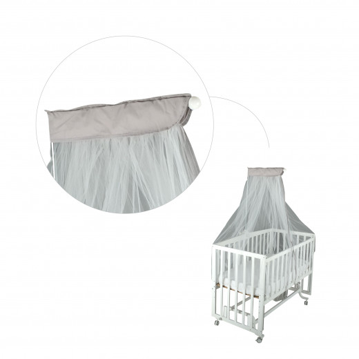 Baby Bed mosquito Net Star L Shaped Grey