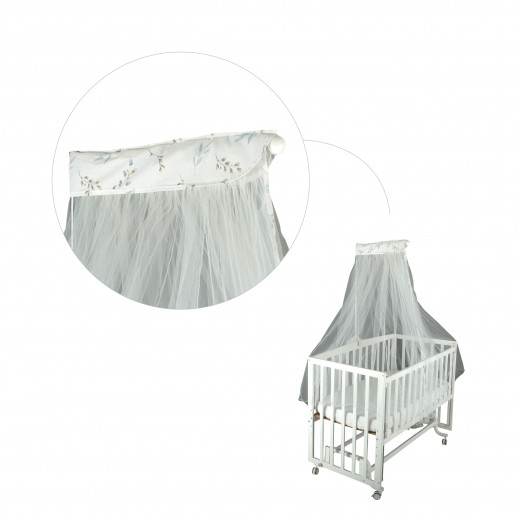 Baby Bed Mosquito Net Star L Shaped Seafoam