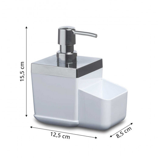 ستاند ضاغطة صابون سائل وكوب للإسفنجة باللون الابيض من بيرانوفا