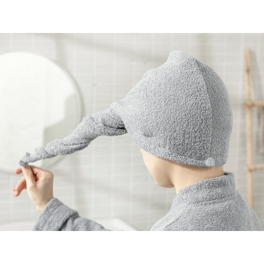 English Home Plain Cotton Hair Bonnet, Grey Color