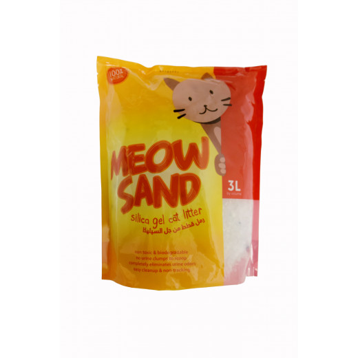 Meow Sand Silica Gel Cat Litter, 3 L