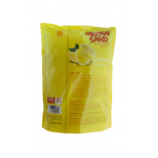 Meow Sand Bentonite Cat Litter Lemon, 5L