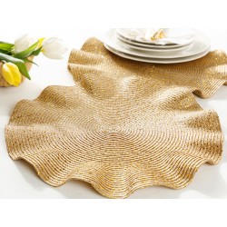 English Home Sienna Pp Placemat, 38 cm, Gold, 2 Pieces