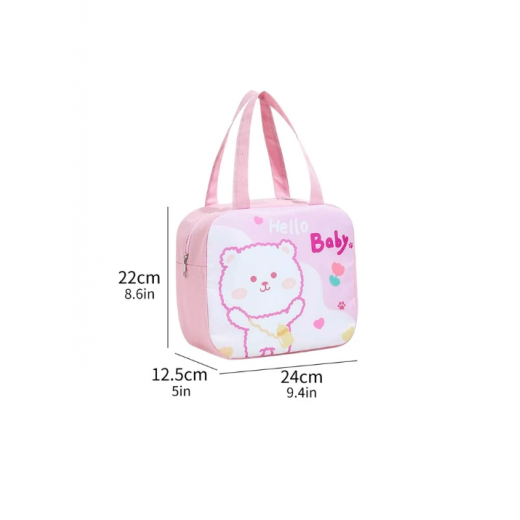 Amigo Lunch Bag, Pink Color Teddy Design