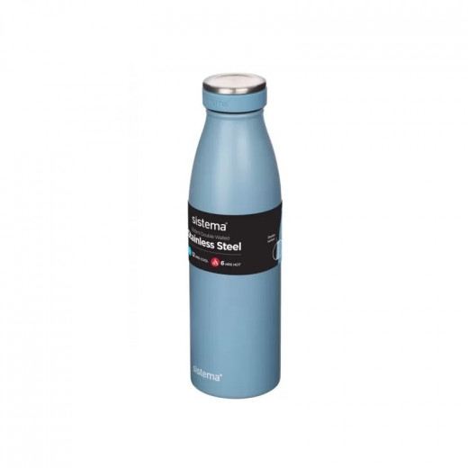 Sistema Stainless Steel Bottle 500ml - Light Blue