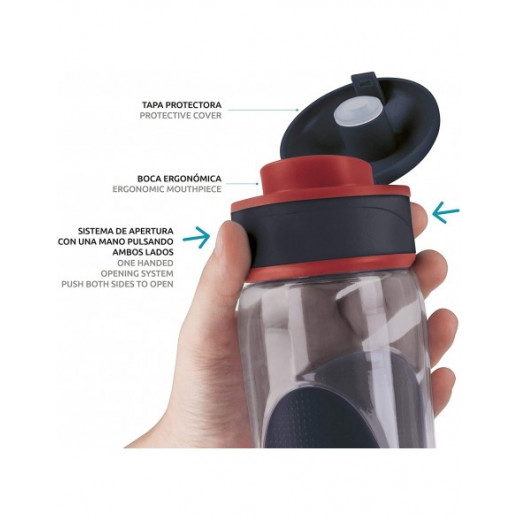 Quokka Tritan Bottle With Quick Opening, Black Color, 730 Ml