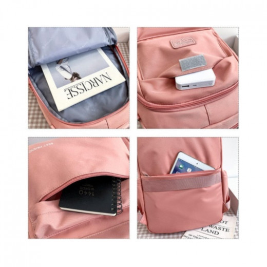 Backpack School Bag For Teenagers, Pink Color