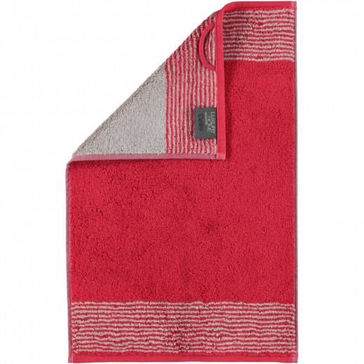 Cawo Two-Tone Guest Towel, Red Color, 30*50 Cm