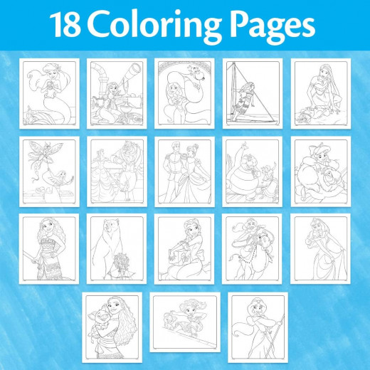 Crayola Coloring Disney Princess Pages 18 Pages