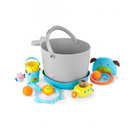 Skip Hop Water Bath Bucket Play Set, 10 Pieces